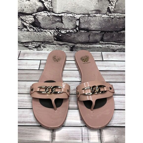 Vince Camuto Evolet Blush Rose Jelly Rubber Thong Sandals Women’s Sz 8M US/39EU - Picture 4 of 16